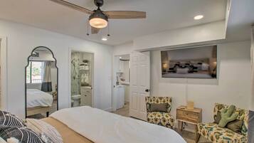 1 bedroom, desk, iron/ironing board, internet