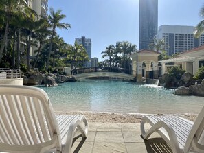 Indoor pool, outdoor pool - Stunning 3BR, 42nd Floor Skyhome - Breathtaking views!  (Surfers Paradise)