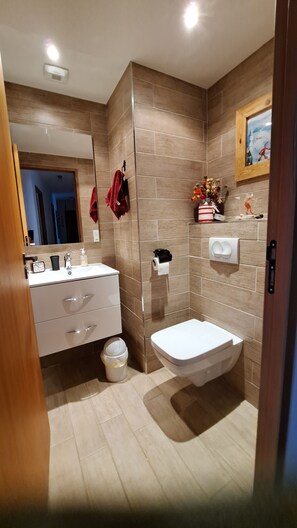 Shower, hair dryer