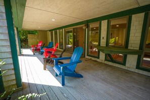 Terrace/patio - Luxe Cape Cod Farmhouse. Walk to Ellis Landing Beach! (Brewster)