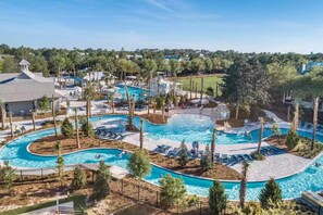 A heated pool - Luxury Cottage Steps to Camp Watercolor, with a Golf Cart, Bikes, and More (Santa Rosa Beach)