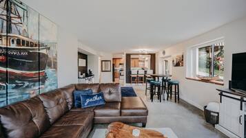 智能电视、壁炉、书