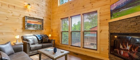 Smart TV, chimenea, videojuegos y reproductor de DVD