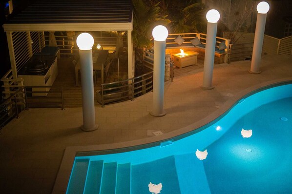 A heated pool