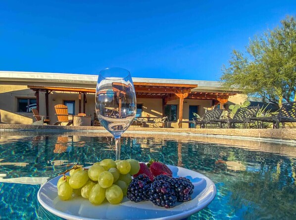Pool - La Puerta Azul - Stunning Desert Retreat Pool / Spa (Tucson)