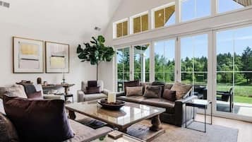 TV, fireplace, offices, computer monitors