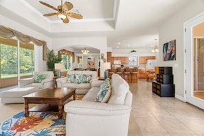 Smart TV, fireplace - Private Cabana home. Heated pool. 3400 sq ft of luxury! Kids and pets welcome.  (Spring Hill)
