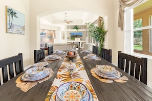 Dining - Private Cabana home. Heated pool. 3400 sq ft of luxury! Kids and pets welcome.  (Spring Hill)