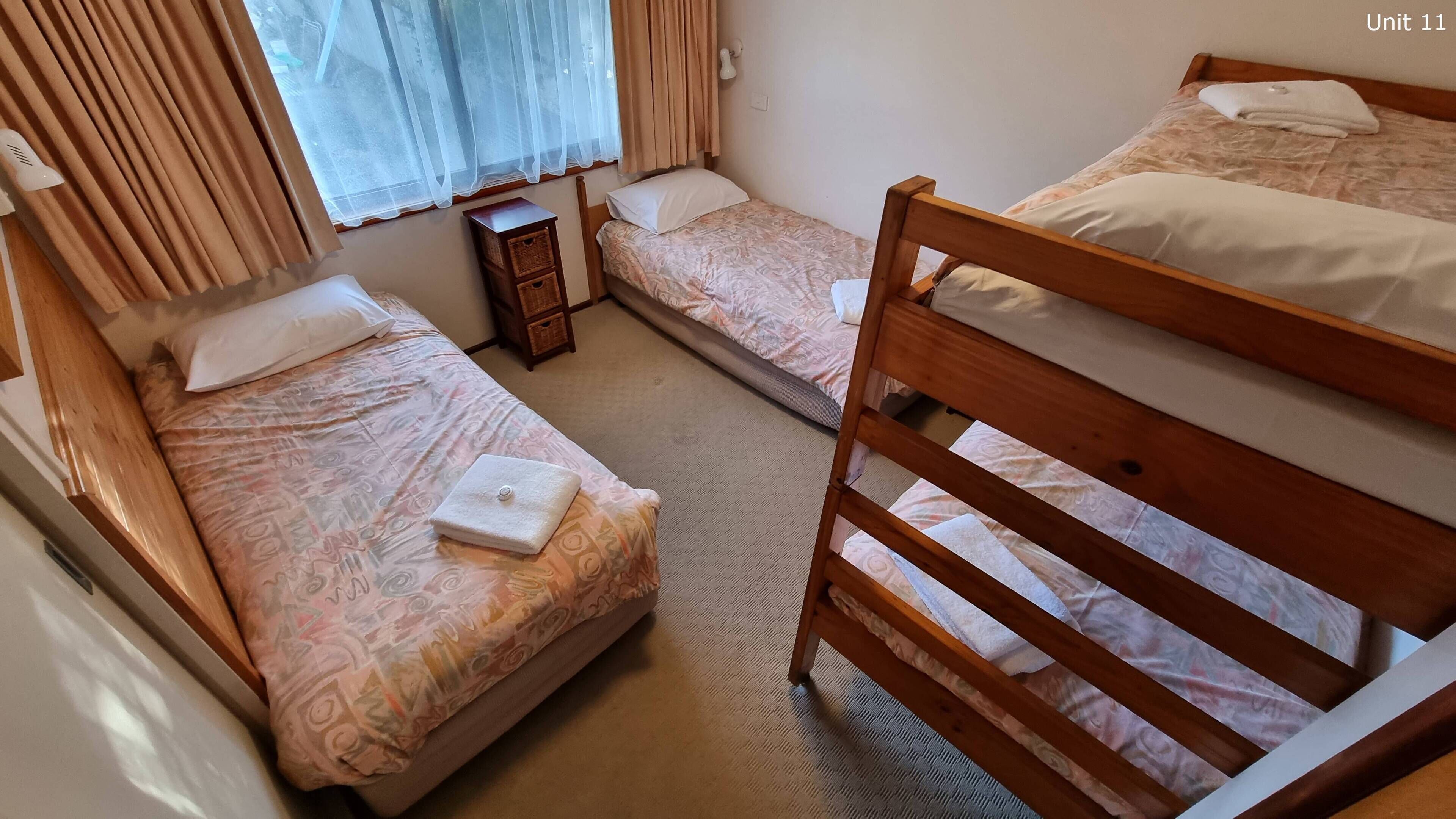 Individually furnished, iron/ironing board, bed sheets