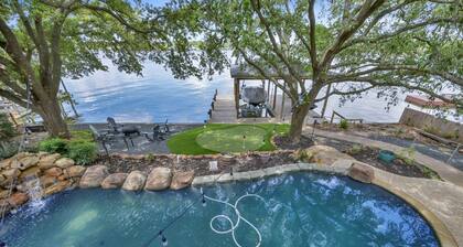 Luxury Lakefront Home with Pool, Private Dock, Game Room, Putting Green & Outdoor Oasis!