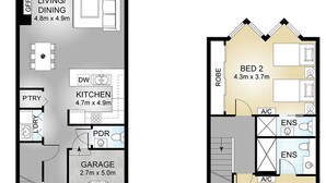 Floor plan - Two Plus Two Modern Retreat in Middle Park (Middle Park)