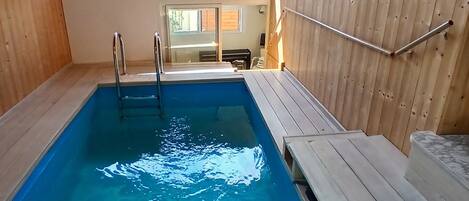 Indoor pool, a heated pool