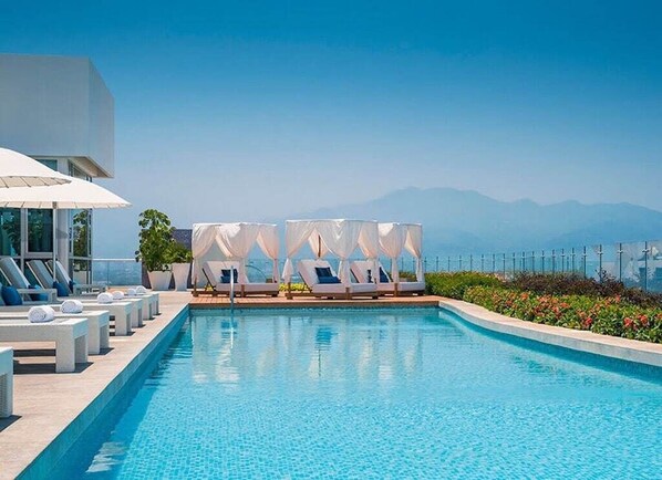 Indoor pool, outdoor pool