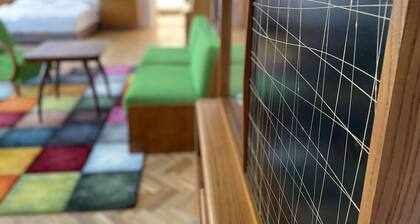 Vintage apartment in center. Parking free.