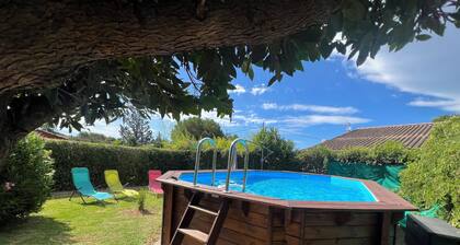 House/Gite/Cottage rated 1 star, with above-ground pool, garden.