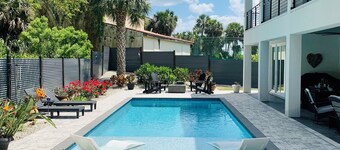 Intimate Heated Pool Side Beach Bungalow! Just steps to the beach!