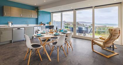 luxury holiday home with hot tub and stunning sea views