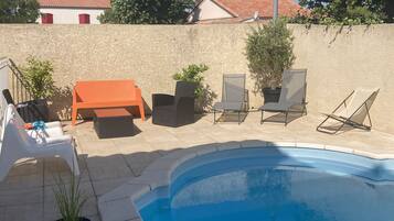 Piscine extérieure, piscine chauffée