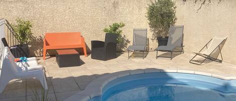 Piscine extérieure, piscine chauffée