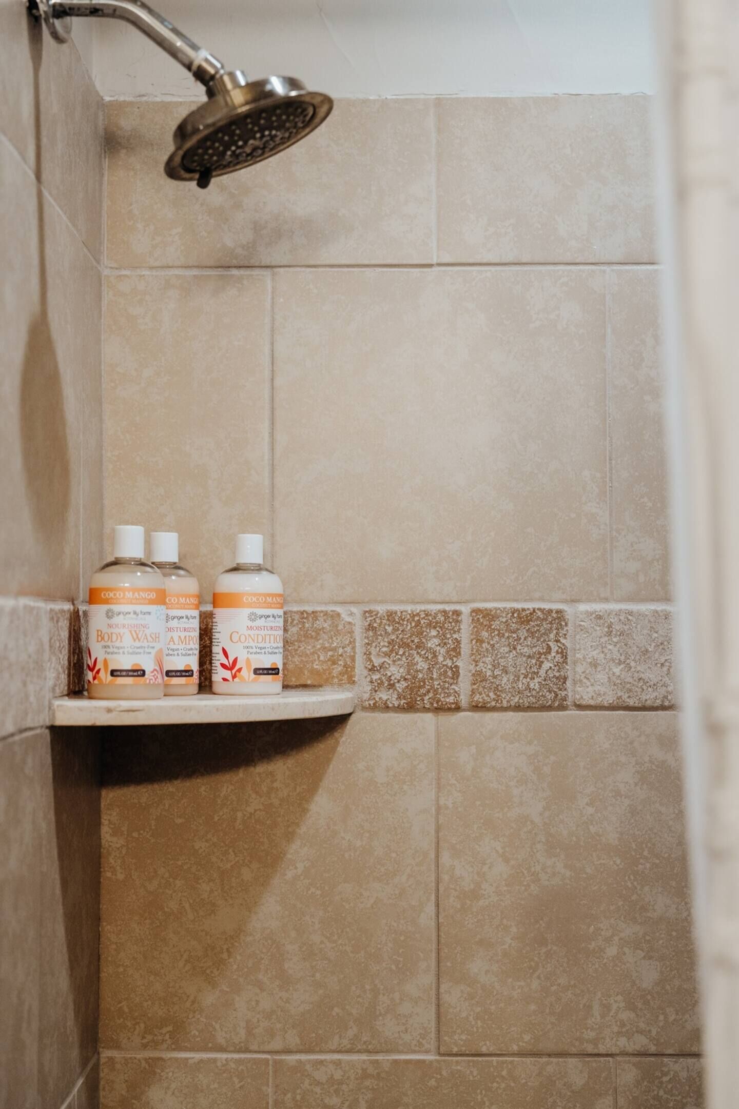 Complimentary shampoo, conditioner, and bath soap provided