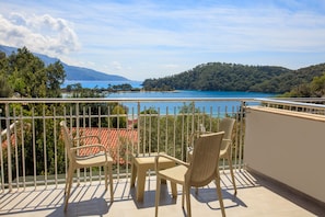 ห้องสแตนดาร์ดดับเบิล, 1 ห้องนอน, วิวทะเล | ลานระเบียง/นอกชาน