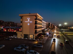 Vue sur la ville depuis l’hébergement