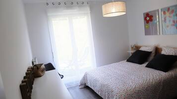 1 makuuhuone, vuodevaatteet