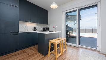 Villa, 2 Bedrooms, Accessible, Private Pool | Private kitchen | Microwave, oven, dishwasher, electric kettle