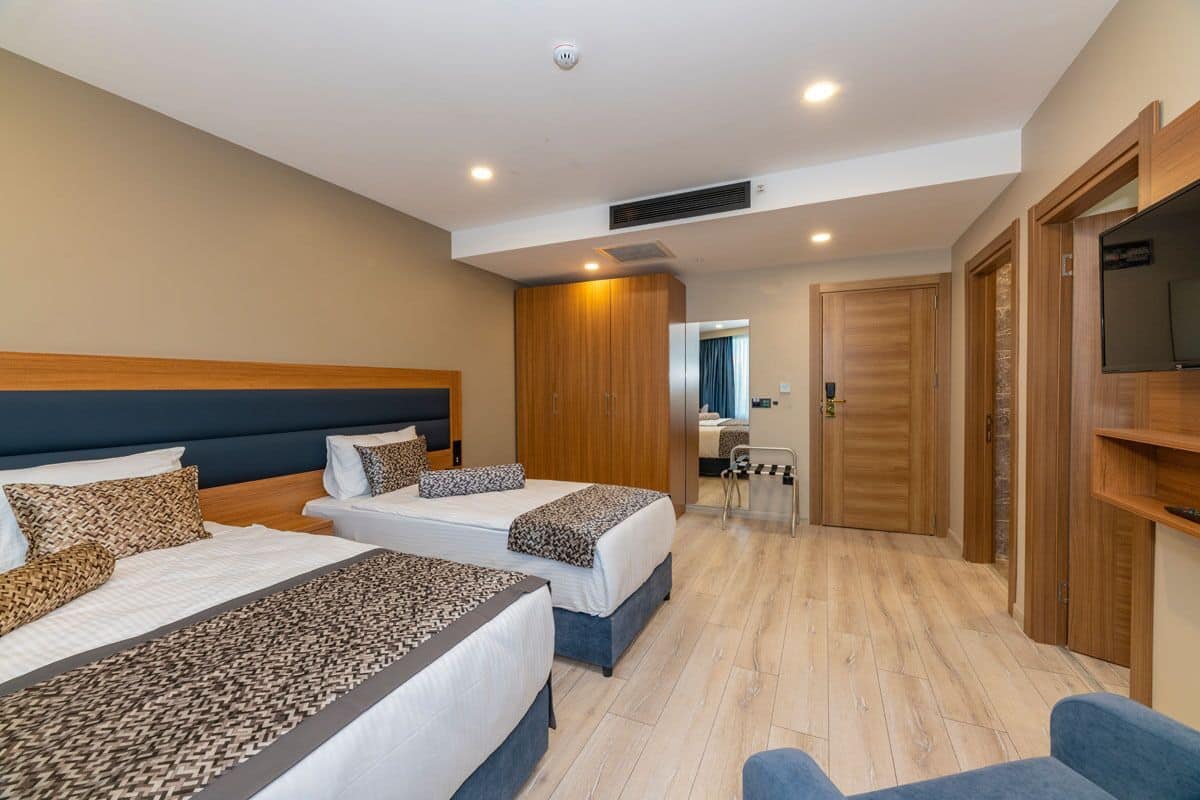 Familienzimmer | Italienische Bettbezüge von Frette, hochwertige Bettwaren