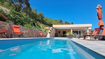 Outdoor pool, a heated pool