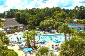 Indoor pool, outdoor pool - Club Wyndham Grand Palms-Lazy River- Game Room- 3 Pools- Hot-tub (Surfside Beach)