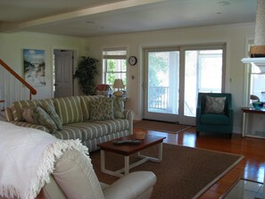 Smart TV, fireplace, books, stereo - 10 Acre 3 BR Waterfront Retreat on Thicket Creek has dock & neighborhood beach
(Onancock)