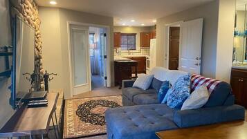 TV, fireplace, video games