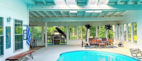 Indoor pool, outdoor pool