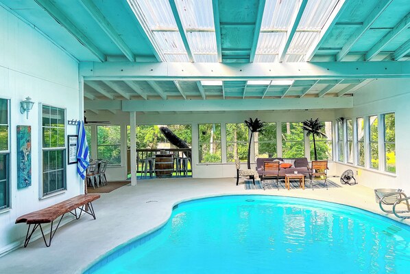 Indoor pool, outdoor pool