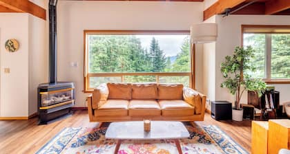 Deception Pass home with forest and bay views