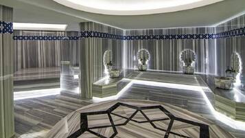 Couples treatment rooms, sauna, steam room, Turkish bath, aromatherapy