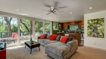 智能电视、壁炉、书