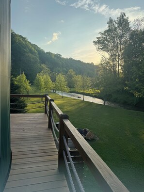 Property grounds - Magical Riverside Yurt, hot tub & the BRPW, pet friendly near Floyd, Va (Dugspur)