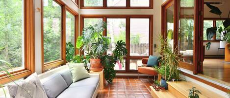 Smart TV, fireplace, video games, computer monitors