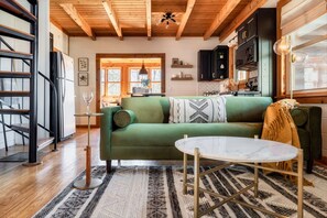 Smart TV, fireplace, video games, foosball