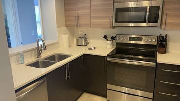 Microwave, oven, stovetop, dishwasher