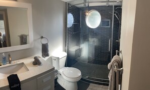Combined shower/bathtub