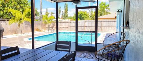 Outdoor pool, a heated pool