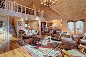 Smart TV, fireplace, video games, DVD player