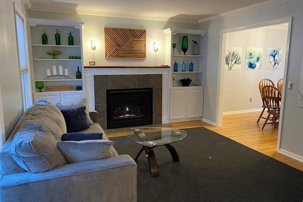 Fireplace room with gas fireplace