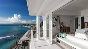 Apartemen, pemandangan laut | Teras/patio
