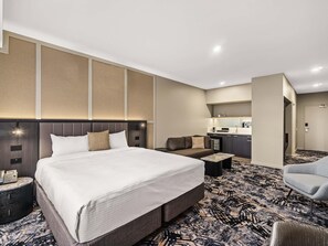Luxury Suite, 1 King Bed | Pillowtop beds, minibar, in-room safe, desk