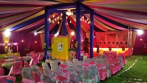 Outdoor wedding area