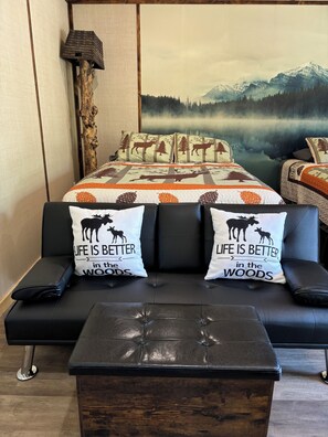 1 chambre, lit parapluie, draps fournis